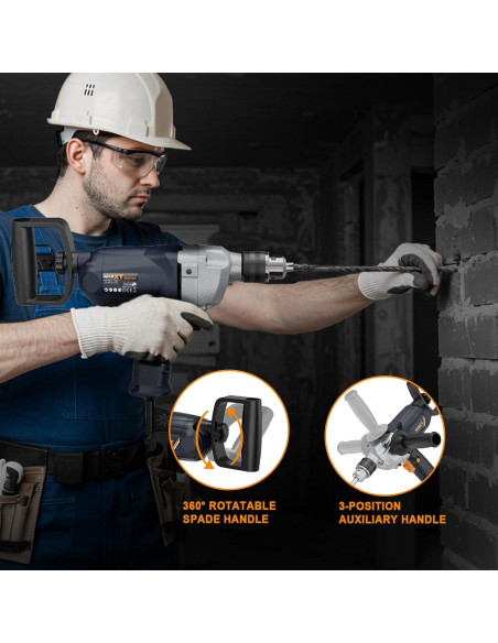 Mezclador Eléctrico MAXXT 1050W 600 RPM con Mango Multidireccional