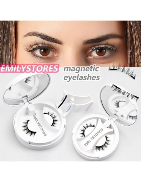 Juego de Pestañas Magnéticas Reutilizables Look Natural 1PC