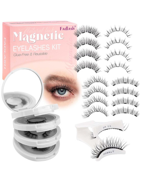 Pestañas Magnéticas FADLASH Reutilizables 4 Pares con Aplicador