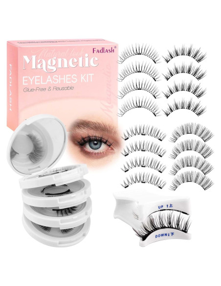 Pestañas Magnéticas FADLASH Reutilizables 4 Pares con Aplicador