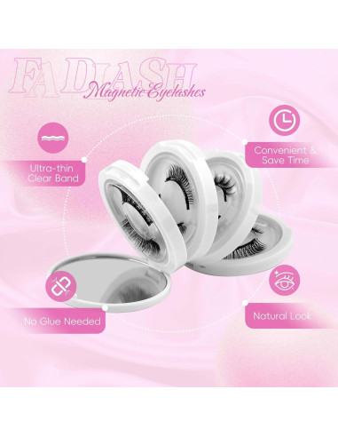 Pestañas Magnéticas FADLASH Reutilizables 4 Pares con Aplicador