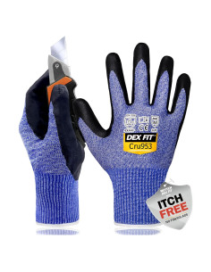 Guantes Resistentes a Corte DEX FIT Cru953H Nivel A9 Azul