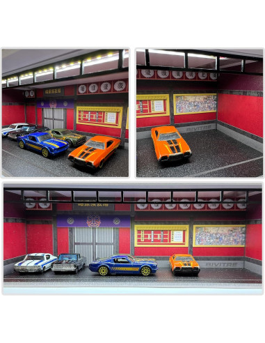 Estuche de Exhibición Bivitre 1:64 con Luz LED y Acrílico