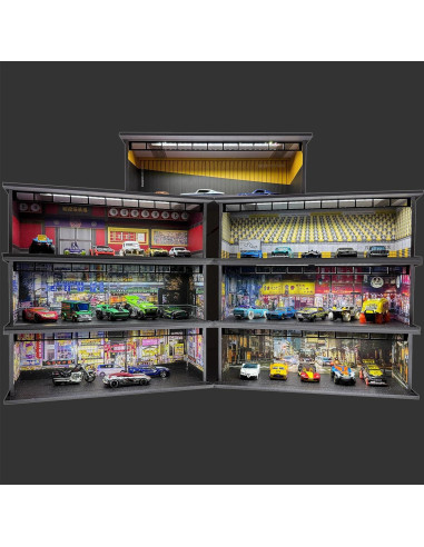 Estuche de Exhibición Bivitre 1:64 con Luz LED y Acrílico