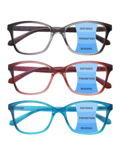 Paquete de 3 Gafas de Lectura Progresivas STASTEND 2.5x