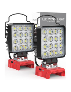 Luz de Trabajo LED Inalámbrica MtiolHig 112W 11200 Lúmenes 2PCS