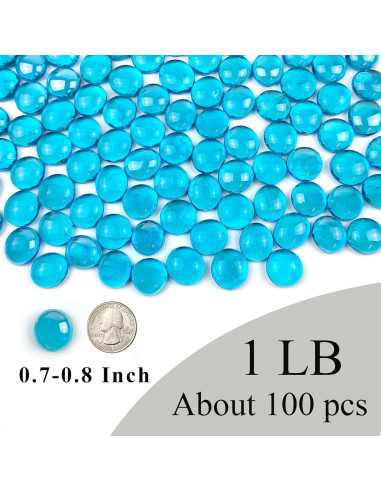 Canicas de vidrio azul FANTIAN 100 piezas 0,45 kg decorativas