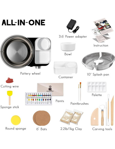 Torno de Alfarería Catcrafter CAT-POT para Principiantes 15.24 cm