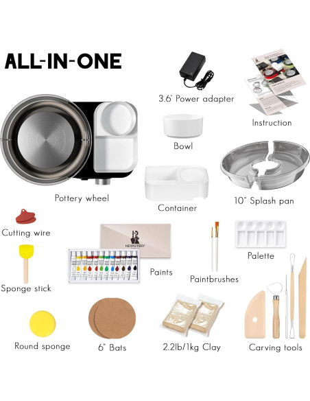 Torno de Alfarería Catcrafter CAT-POT para Principiantes 15.24 cm