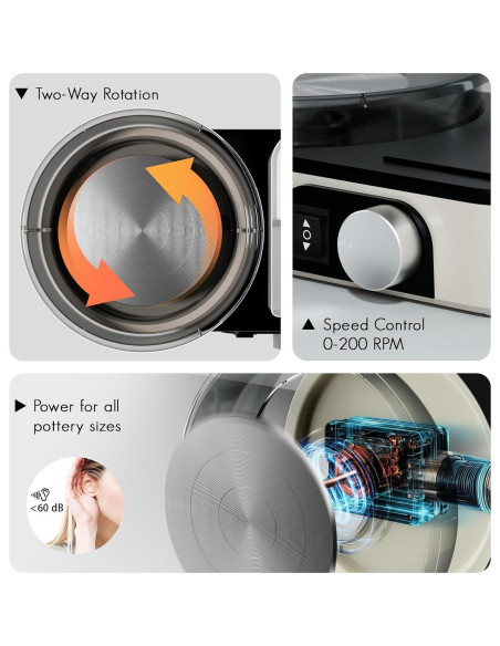 Torno de Alfarería Catcrafter CAT-POT para Principiantes 15.24 cm