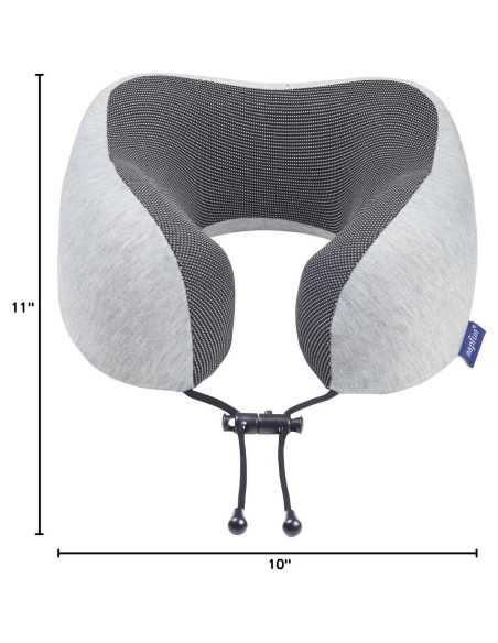 Almohada de Cuello Napfun para Viajar 100% Espuma de Memoria