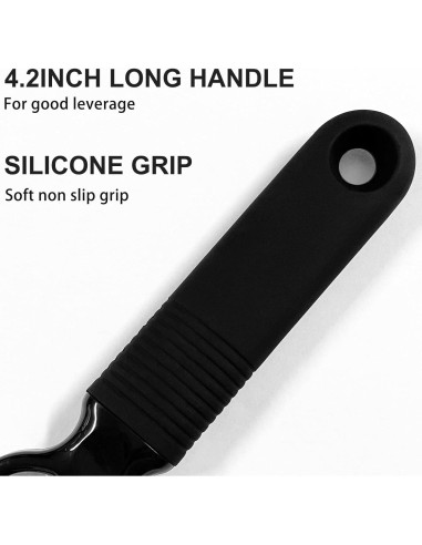 Abridor de Latas y Botellas DUNLAGUE 2 en 1 con Mango de Silicona