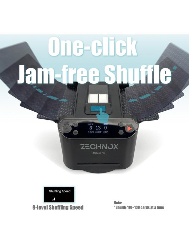 Barajador y Repartidor Automático ZechnoX 2-en-1 Negro