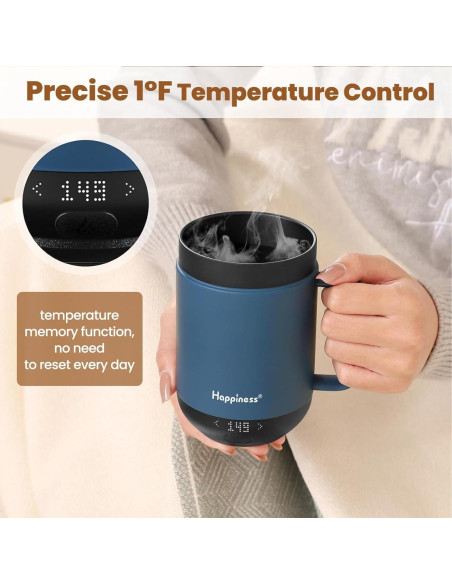 Taza de Café Inteligente Happiness 473ml Control Temperatura