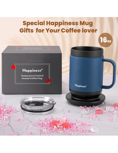 Taza de Café Inteligente Happiness 473ml Control Temperatura