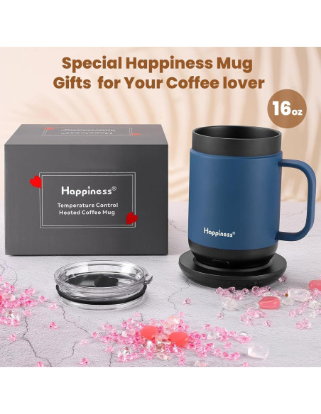 Taza de Café Inteligente Happiness 473ml Control Temperatura