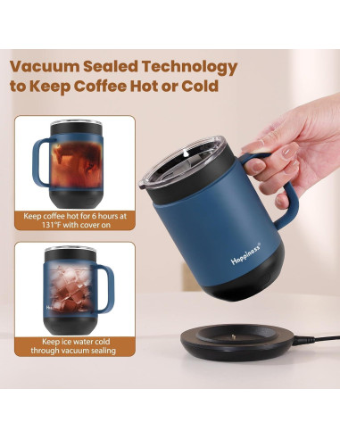 Taza de Café Inteligente Happiness 473ml Control Temperatura