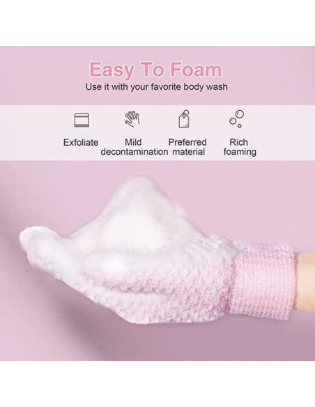 Guantes Exfoliantes Corporales Yiclick - 4 Piezas Azul