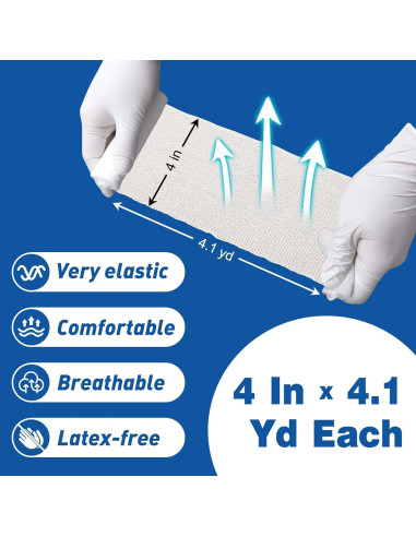 Rollos de Gasa AZEN 10.16 cm x 3.96 m - 90 Unidades