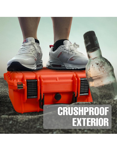 Funda Dura Impermeable para Cámara y Drones ASRTC3530-R Naranja