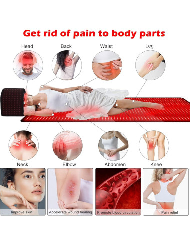 Alfombra de Terapia de Luz Roja Litecare T600 180x60 cm 1560 LEDs