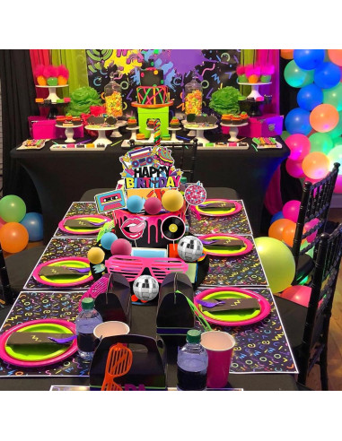 Adornos de Pastel Retro 80s Hooqict - 26 Piezas Temáticas