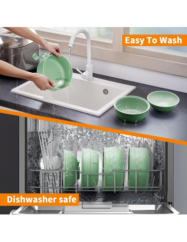 Juego de Tazones de Ramen MUUBOOX 32oz Verde Microondas