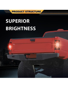 Luces Traseras CNNELL para Toyota Hilux 1989-1995 Lente Ahumada 2