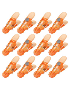 Clips Magnéticos para Alimentos VNDUEEY - Paquete de 12 Naranja