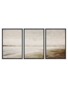 Conjunto de Arte de Pared Wall26 Lienzo Acuarela Playa 16x24cm