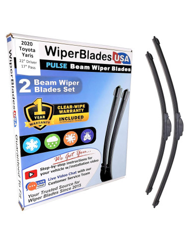 Juego de Limpiaparabrisas WiperBladesUSA para Toyota Yaris 2020