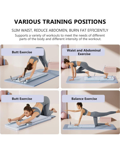 Tabla de Pilates Pafal PFABR113 Multifuncional Púrpura