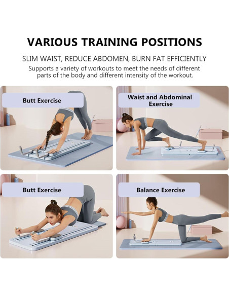 Tabla de Pilates Pafal PFABR113 Multifuncional Púrpura