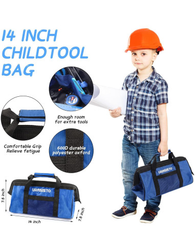 Juego de herramientas reales para niños URASISTO 12 piezas