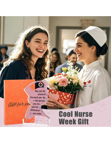 Placa Acrílica de Apreciación para Enfermera LuoHere 12.7x7.6cm