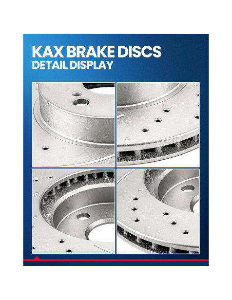 KAX Kit de Freno Trasero 55066+D834 Discos y Pastillas Cerámicas