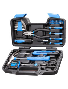 Kit de Herramientas Manuales CARTMAN 39 Piezas con Caja Azul