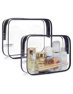 Bolsa de Aseo Transparente BAGSMART 2 Piezas TSA 20.8x15.2cm