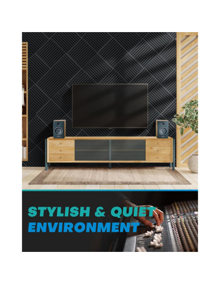 36 Paneles de Espuma Acústica Sonicreative 5.08 cm Aislantes