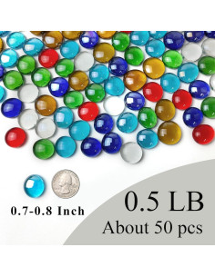50 Pcs Canicas de Vidrio FANTIAN Multicolor 1.78-2.03 cm 2