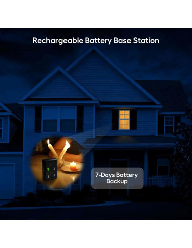 eMACROS Estación Base de Alarma Inalámbrica con Batería Recargable