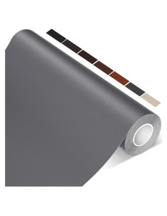 Parche de Reparación de Cuero Luevita 43x305 cm Autoadhesivo Gris