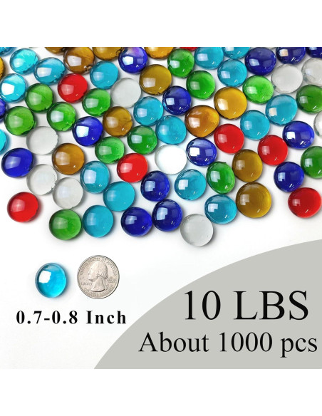 10 kg de gemas de vidrio FANTIAN multicolores decorativas