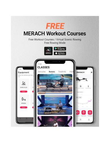 Máquina de Remo MERACH R06 Magnética y de Agua 158.8 kg