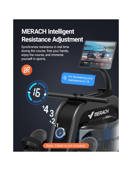 Máquina de Remo MERACH R06 Magnética y de Agua 158.8 kg