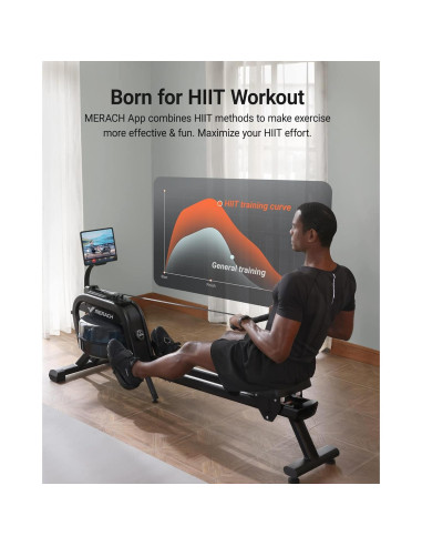 Máquina de Remo MERACH R06 Magnética y de Agua 158.8 kg