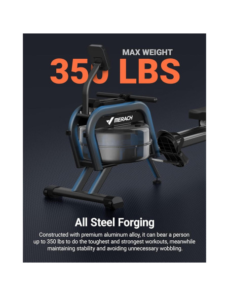 Máquina de Remo MERACH R06 Magnética y de Agua 158.8 kg