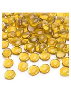 Canicas de Vidrio Planas FUTUREPLUSX 500PCS Ámbar 2,27kg