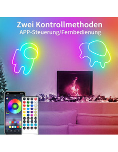 Luces de Neón LED 132FT Segrass RGB Impermeables IP65 2