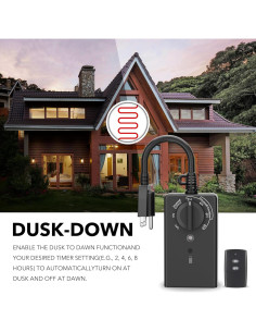 Temporizador de Luz Exterior BN-LINK 15A con Control Remoto 2